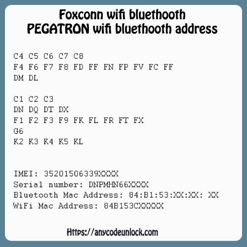 mac address for ipad